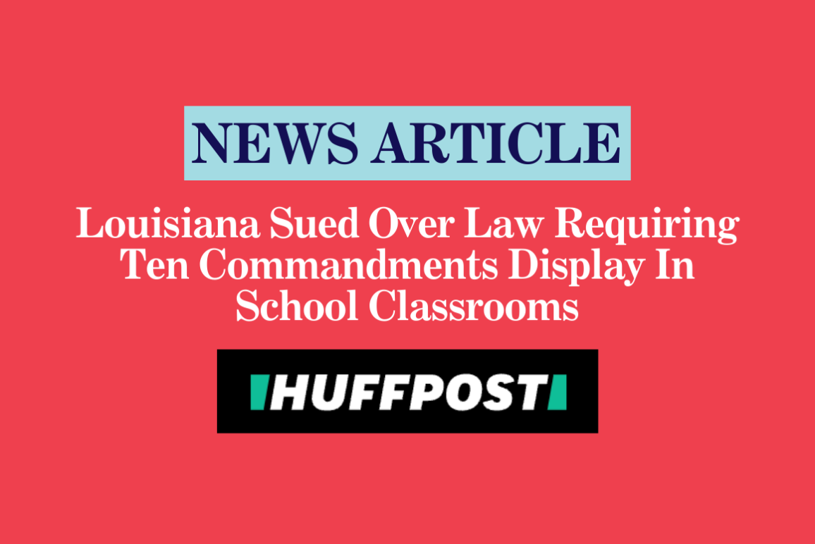 Louisiana Sued Over Law Requiring Ten Commandments Display In School ...