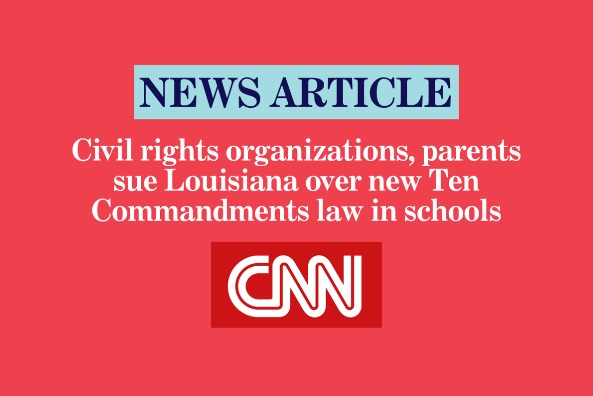 Civil Rights Organizations, Parents Sue Louisiana Over New Ten ...