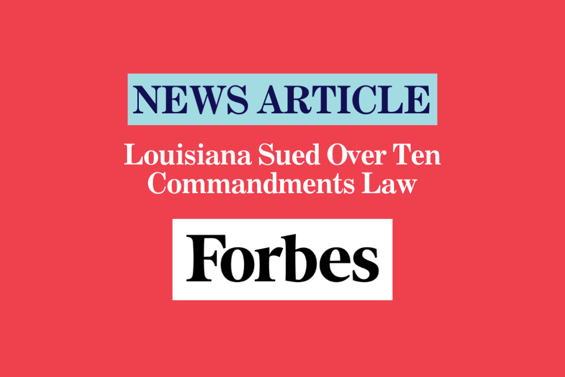 Louisiana Sued Over Ten Commandments Law | ACLU Of Louisiana