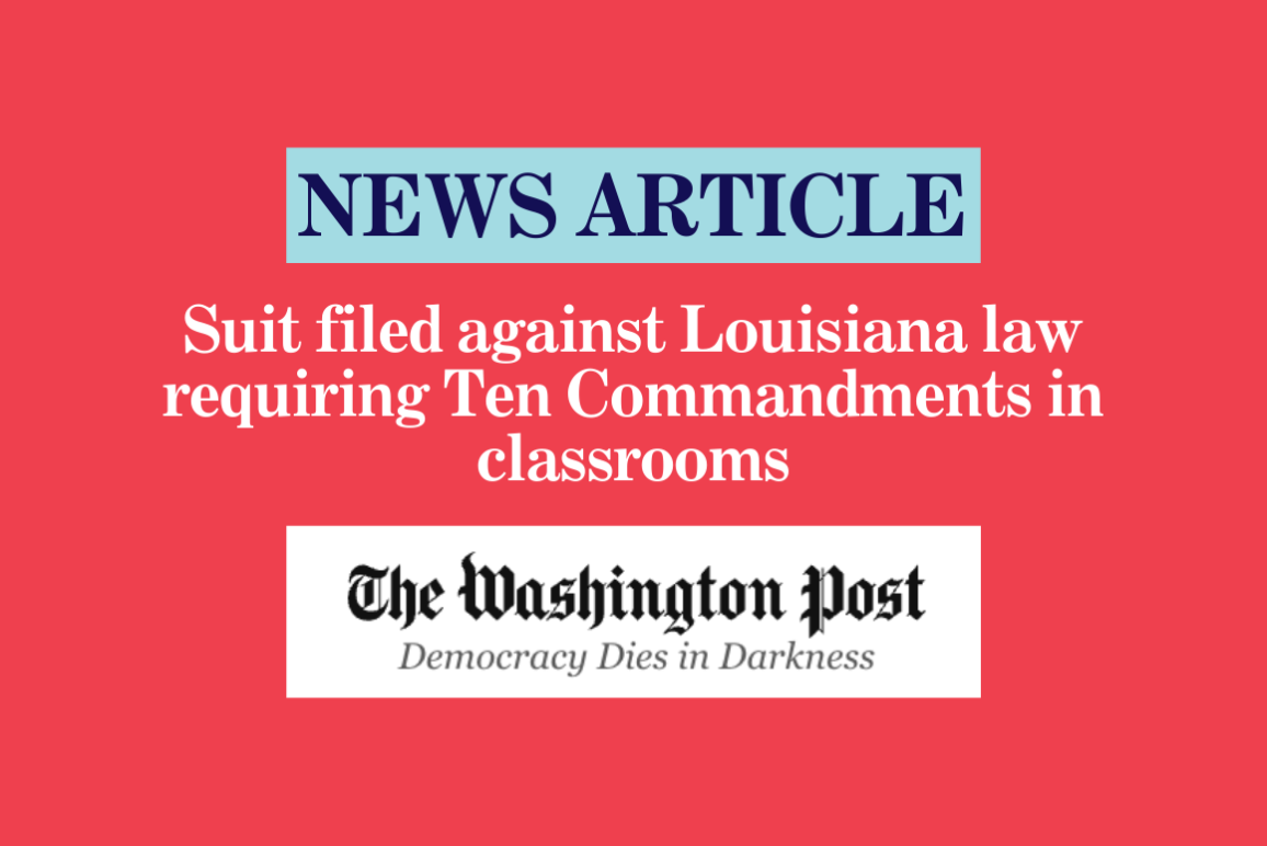 Suit Filed Against Louisiana Law Requiring Ten Commandments In ...