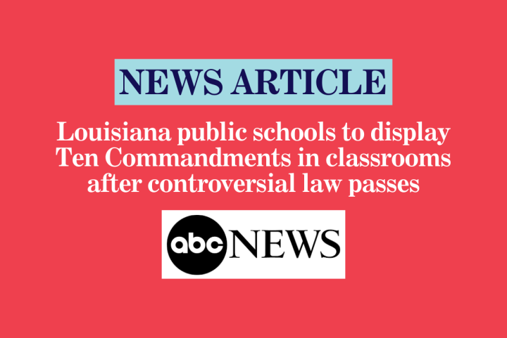 Louisiana public schools to display Ten Commandments in classrooms after controversial law passes