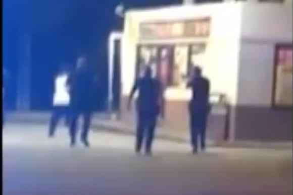 Grainy cell phone footage moments before Trayford Pellerin was killed by police