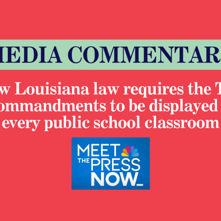 New Louisiana law requires the Ten Commandments to be displayed in every public school classroom